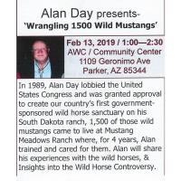 'Wrangling 1500 Wild Mustangs' presented by Alan Day