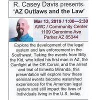 'AZ Outlaws and the Law' presented by R. Casey Davis