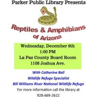 Parker Library presents "Reptiles & Amphibians of AZ"