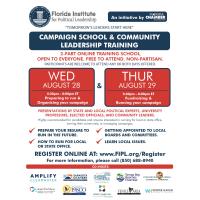 GREATER HERNANDO COUNTY CHAMBER OF COMMERCE Hosting Online Campaign School & Community Leadership Training August 28 – 29, 2024