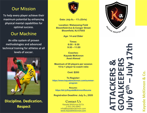 Attackers & Goalkeepers Summer Clinic Flyer 1.1 Attackers & Goalkeepers Summer Clinic Flyer 1.1