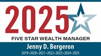 Jenny Bergeron awarded 2025 5 Star Wealth Manager Award for 2025