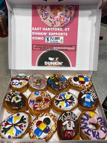 Custom donuts for CCMA Pajama Day