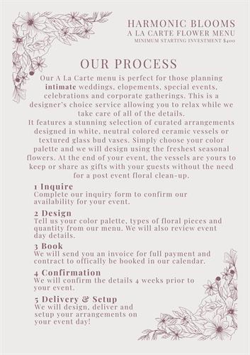 Our Wedding/Event Process