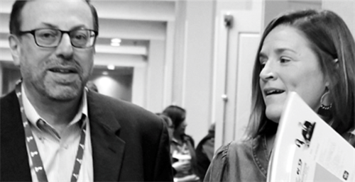 Bernard Kavaler with The Scoop Glastonbury's Jackie Post