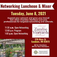 Monthly Networking Luncheon at Zorvino Vineyards