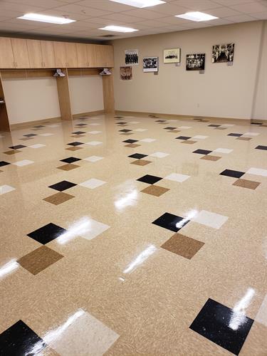 Waxed floor