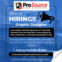 ProSource Signs and Graphics is Hiring - Graphic Designer