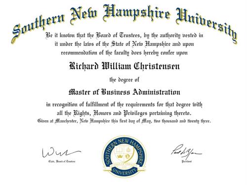 Masters Degree in Business Administration 