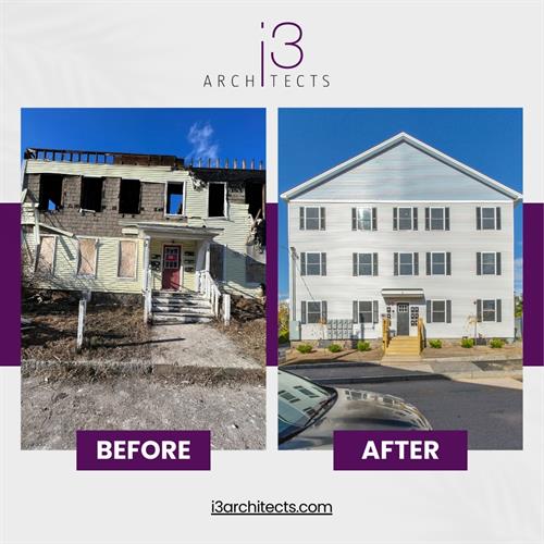 Design, Construction Documents, and Construction Administration for the Renovation of existing multi family residence located in Manchester, NH Design, Construction Documents, and Construction Administration for the Renovation of existing multi family residence located in Manchester, NH