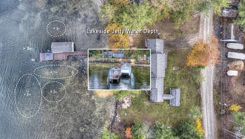 Aerial Drone Lake Imagery - Jetty Water Depth Aerial Drone Lake Imagery - Jetty Water Depth