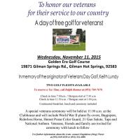 Free Golf for Veterans
