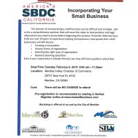 SBDC- Incorporating your Business