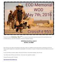 EOD Memorial Workout of the Day at Crossfit951
