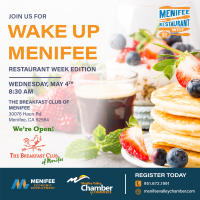Wake Up Menifee @ Breakfast Club - Restaurant Week Edition