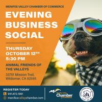 Evening Business Social @ Animal Friends of the Valleys