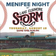 Menifee Night at Storm Baseball