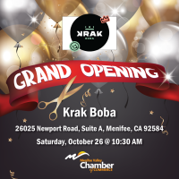 Ribbon Cutting @ Krak Boba Menifee