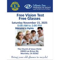Free Vision Test - Free Glasses