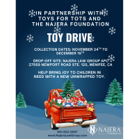 Toy Drive – Menifee, CA @ Najera Law Group, APC