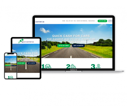 Web Design for Cash For Cars Company