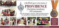 Providence Christian Academy Host-Open Enrollment March 1-31, 2023