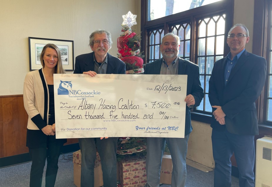 Image for National Bank of Coxsackie donates to Albany Housing Coalition Inc.