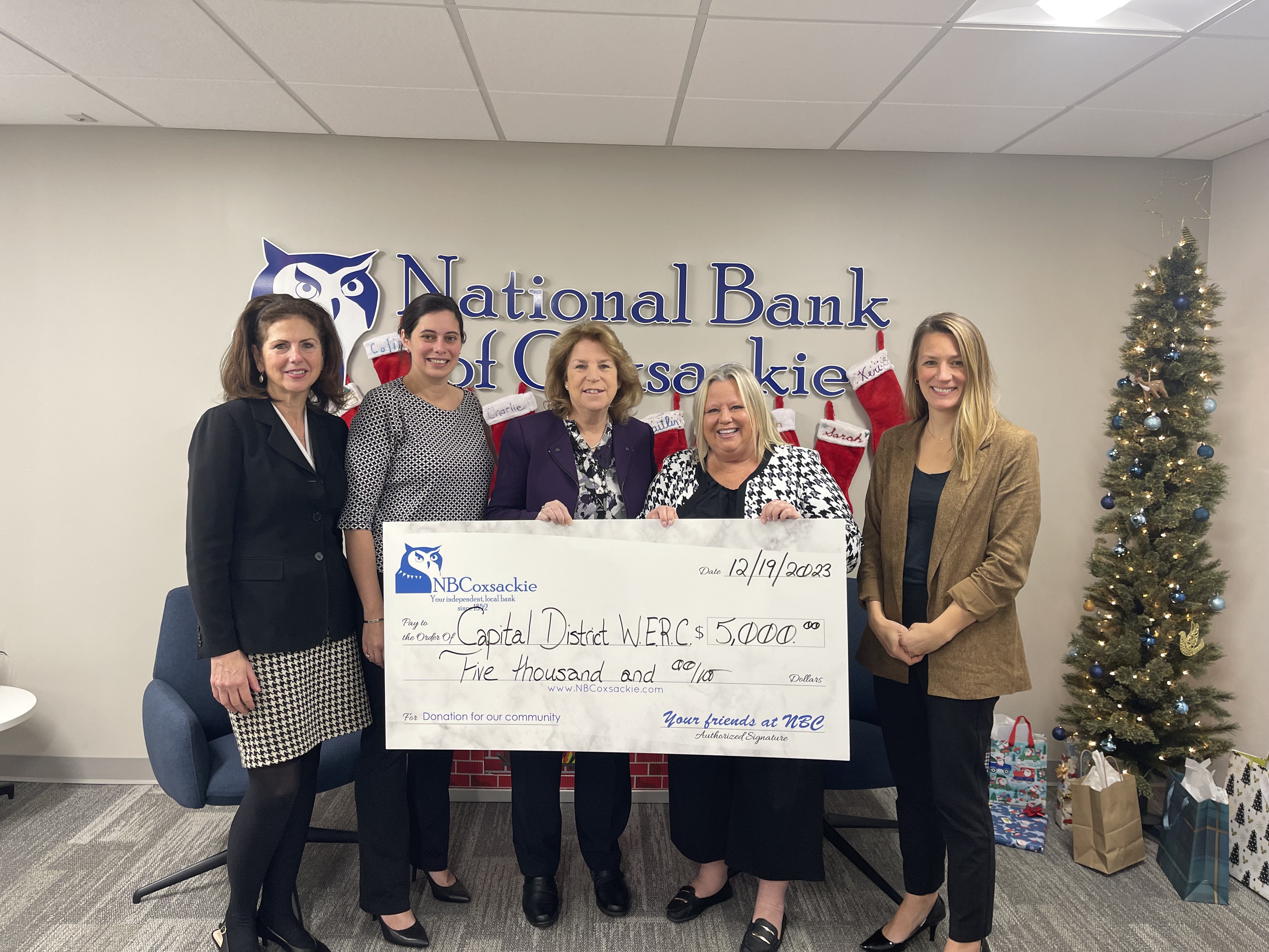 Capital District WERC (Woman’s’ Employment & Resource Center) receives funds from National Bank of Coxsackie