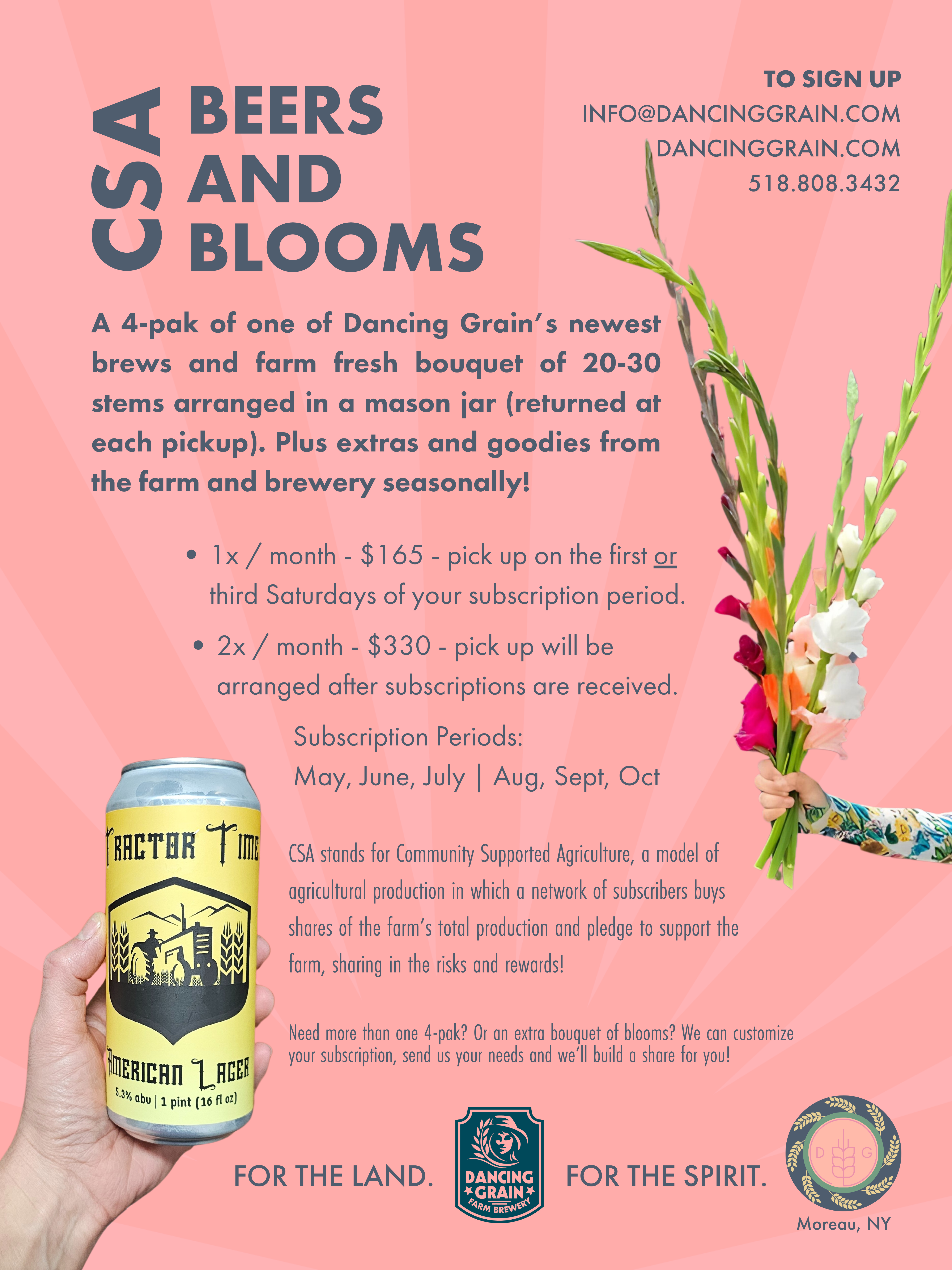 Image for ​Introducing Dancing Grain Farm Brewery's Beers and Blooms CSA