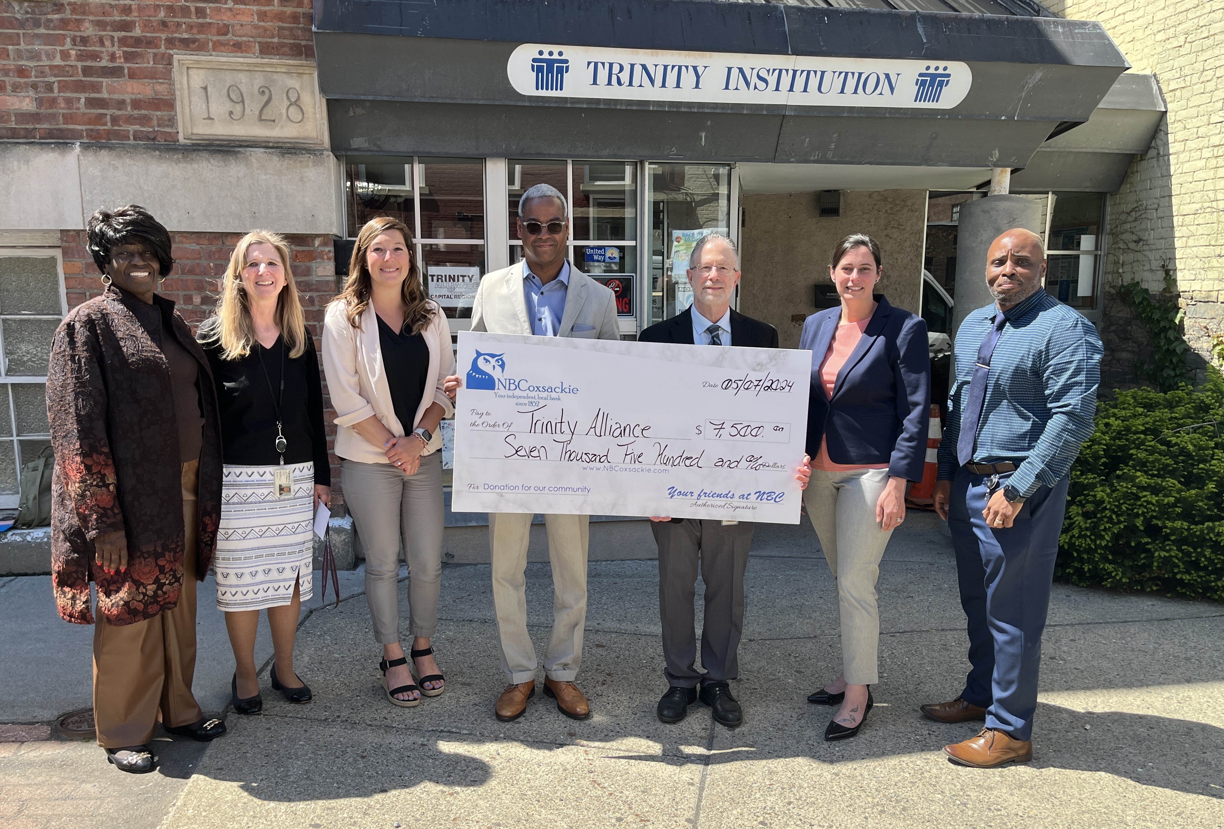 Image for National Bank of Coxsackie donates to Trinity Alliance of the Capital Region