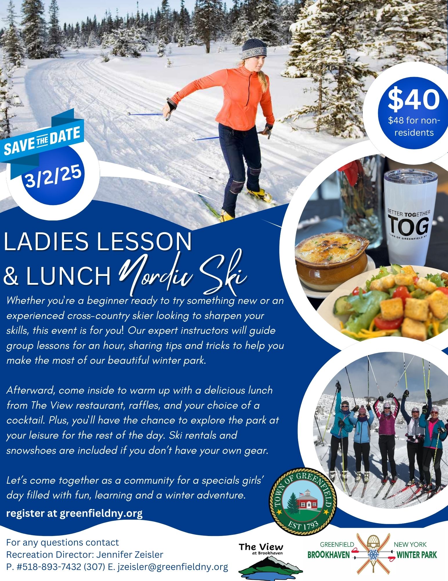 Image for Ladies Nordic Ski Lesson & Lunch Event at Brookhaven Winter Park