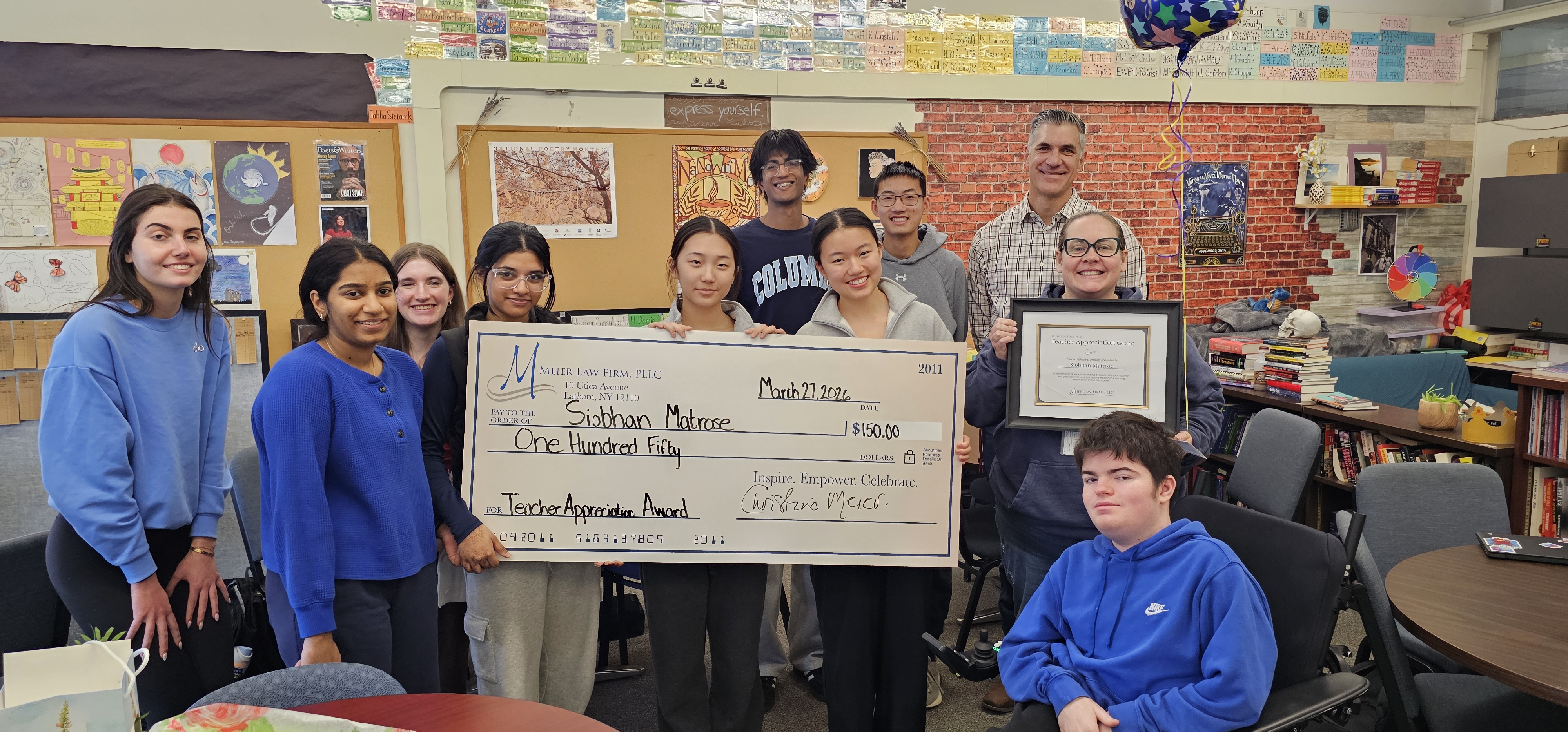 Image for Meier Law Firm Announces Teacher Appreciation Grant Winners in Support of Capital Region Educators