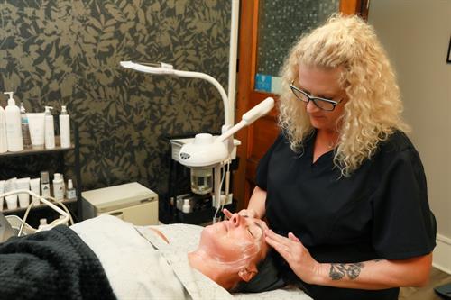 Kelley Trembley runs the Face Reality Acne clinic as well as offering a full menu of facial services.