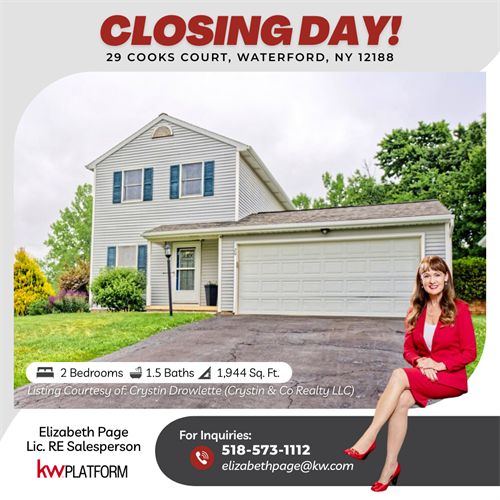 CLOSING DAY! Out of multiple offers, my buyer won. My dear buyer was in need of finding a home quickly and she did it without compromising. Now she gets to enjoy a beautiful and comfortable home in an incredible neighborhood close to family. My heart is full.