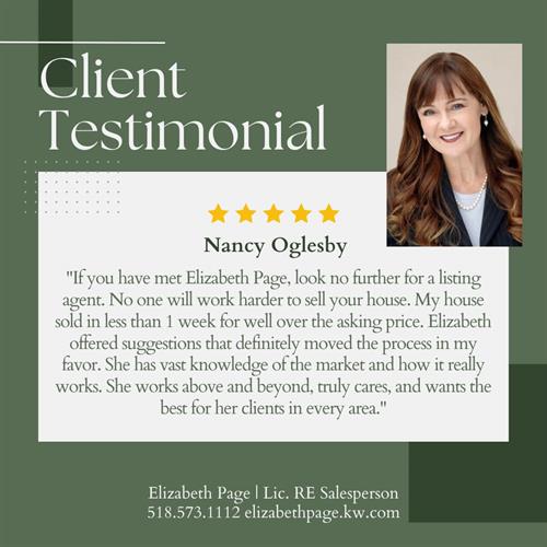 It was such an honor and pleasure to help this dear lady sell her gorgeous home!  #workfrommyheart #HeadDownHeartup #ilovemyclients #testimonialtuesday