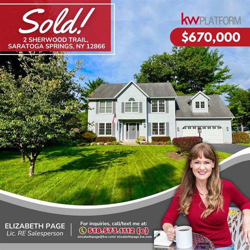 JUST SOLD | This beautiful home on the West side of Saratoga for the exact price my sellers wanted! It was my privilege to work with very kind and honorable sellers. They’re thrilled to be off to SC. If you’re even THINKING about selling your house, please reach out so I can help YOU get the most money. Call 518-573-1112. #listingagent #ilovemyclients #headdownheartup