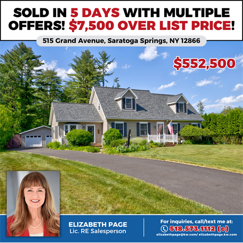 SOLD! This house sale went so smoothly. My sellers are so happy and off onto another adventure. We need houses to sell; we have buyers and not enough houses. If you’re even thinking of selling, please call or text me at 518-573-1112. #saratogaspringsrealestate #hustle #ilovemyclients #listingagent