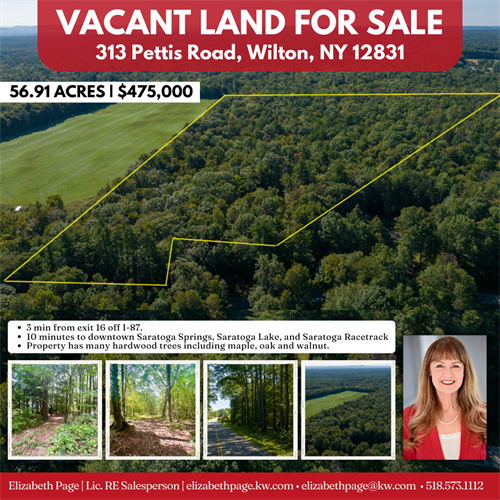 Just Listed! 56.91 Acres ready to be subdivided into 2-Acre lots | 56.91 | 3 min from Exit 16 off I-87 | Call me for more details!