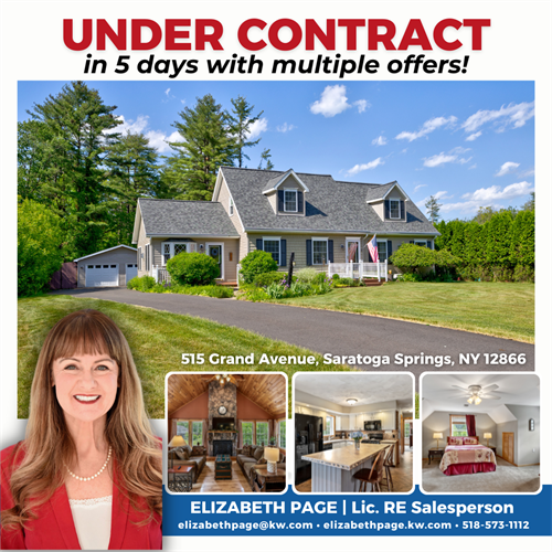 515 Grand Ave, Saratoga Springs is ??UNDER CONTRACT??My dear sellers are so happy??????