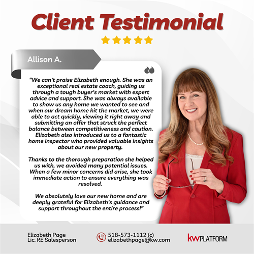 It was a privilege to be chosen to walk alongside Allison & Jeff in their home search. My heart is full knowing they’ve found their dream home in the location they truly desired! Wishing them endless joy, love, and memories in this next chapter! #ilovemyclients #LeadWithHeart #TestimonialTuesday