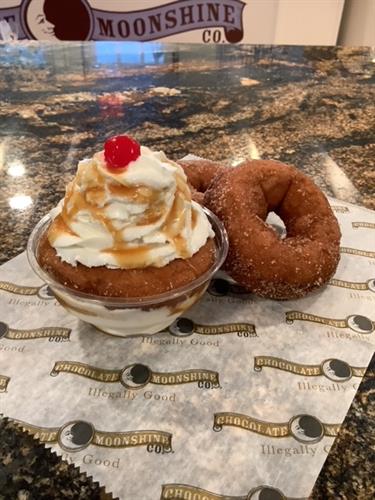 Cider donuts and sundaes