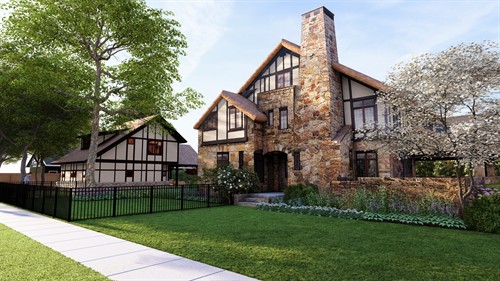 Saratoga Springs Carriage House New Construction 3D Rendering