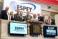 Espey rings the closing bell at the New York Stock Exchange
