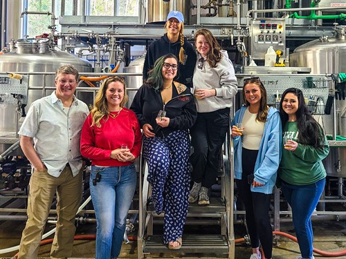 Cantina Saratoga team with owner Kurt Borchardt during the Cerveza collaboration at Artisanal Brew Works, a restaurant in Saratoga Springs known for great food, craft beverages, and a relaxed atmosphere