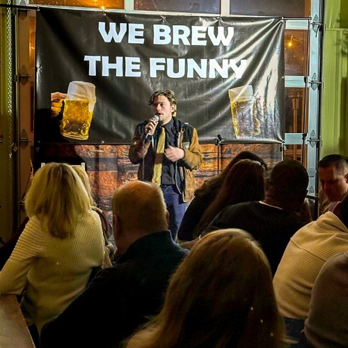 Comedy Night at Artisanal Brew Works in Saratoga Springs featuring stand-up comedy and live entertainment.