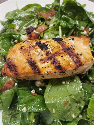 Spinach & Salmon Salad