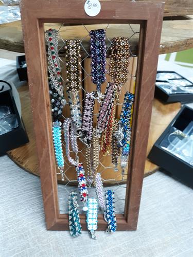 Beaded bracelets, earrings, necklaces, and ornaments (Beaded Bling)