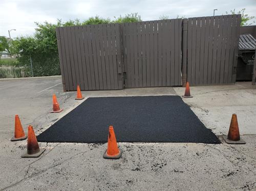 Asphalt cutout and repair for Outback Steakhouse