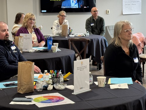Participants engaged in a Thought Partner Services leadership and communication workshop focused on building stronger teams and better customer experiences.