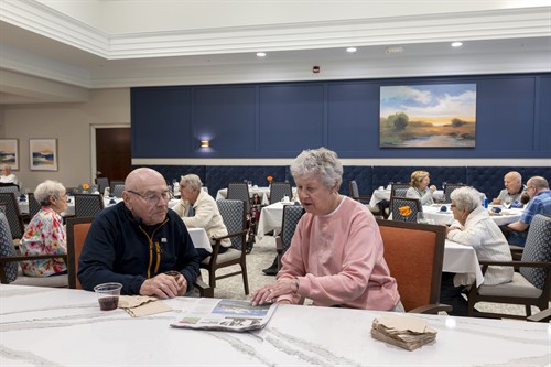 Resident in Rose Room Dining Room
